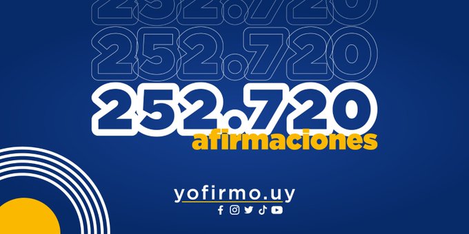 Contra la LUC; Promotores superaron primera meta y llegan a 252.720 firmas