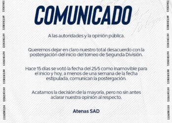 Postergado pero con rivales confirmados para Atenas y Rocha
