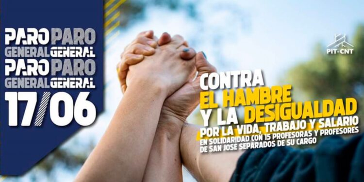 Pit Cnt ratificó paro este 17 de junio bajo el lema contra el hambre, la desigualdad, más trabajo y salario