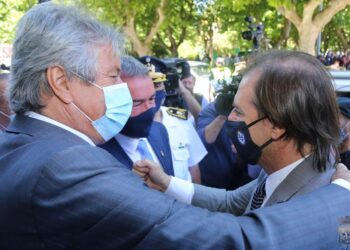Lacalle y Antía en Fundación Atchugarry