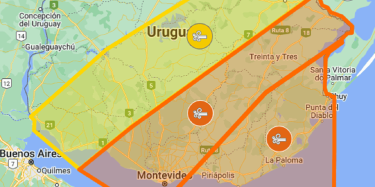 Maldonado se encuentra bajo alerta de nivel naranja