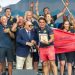 La emoción de los tripulantes del velero Punta del Este tras en segundo lugar en la Clipper Round the World