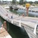 Puente de la Barra; Se colocó primer pilote que reposa en el lecho del arroyo y se trabaja en el segundo