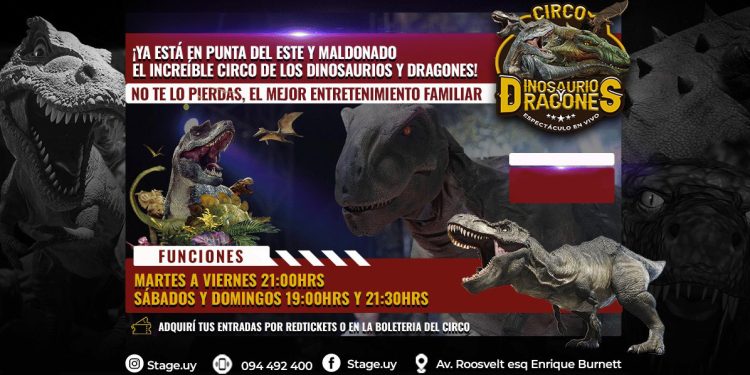 Volvieron los Dinosaurios a Maldonado para el disfrute de grandes y chicos