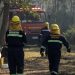 Bomberos trabaja para combatir totalmente el incendio en Laguna del Sauce