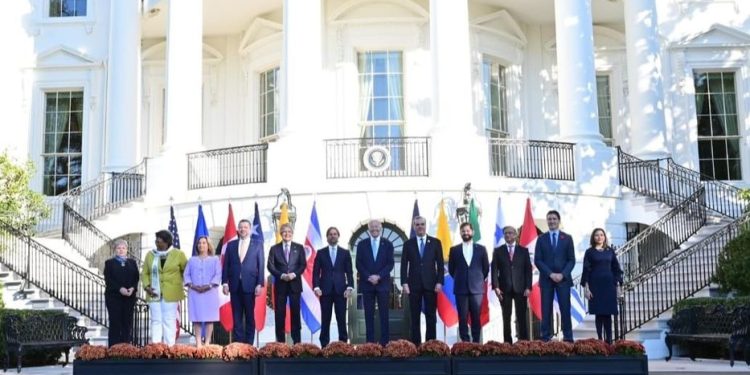 Lacalle Pou en la Casa Blanca. Asiste al encuentro de la Alianza para la Prosperidad Económica de las Américas (APEP)