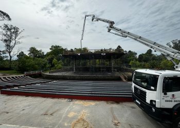 Continúan las obras en el Teatro de Verano “Cayetano Silva”