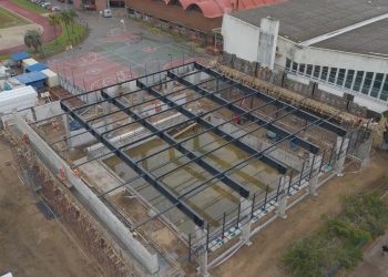 Avanzan obras en la nueva piscina de calentamiento y el gimnasio del Campus