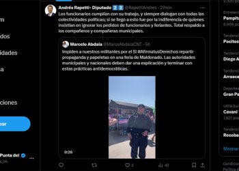 Cruce en redes entre Abdala y Rapetti por situación vivida en feria con militantes del SI