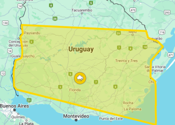 Aiguá, El Edén y Los Talas con advertencia meteorológica por tormentas fuertes y lluvias intensas