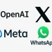 Tensión empresarial: OpenAI planea lanzar una X propia y Meta podría ser obligada a vender WhatsApp e Instagram