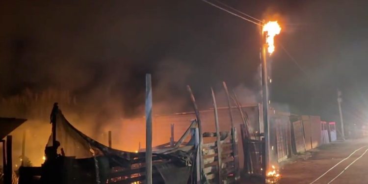 Incendio en Los Eucaliptus, se trata del sector conocido como Nueva Esperanza