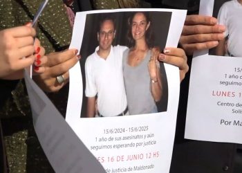 Familiares y amigos de abogados fallecidos en Garzón se manifestaron a un año del incendio: “Seguiremos hasta que se sepa la verdad”