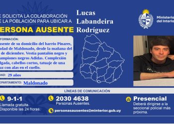 Familia de Lucas Labandeira pide ayuda para ubicar al joven ausente desde el 10 de diciembre