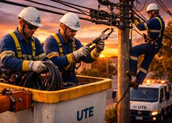UTE abre llamado laboral con salario superior a $56 mil: buscan operarios para redes eléctricas