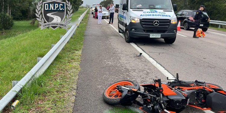Tragedia en Ruta 9: joven motociclista fallece en solitario en una zona rural de Rocha