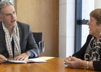 Orsi recibió a Michelle Bachelet en Torre Ejecutiva: Derechos Humanos y agenda regional en el centro de la mesa