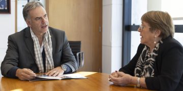 Orsi recibió a Michelle Bachelet en Torre Ejecutiva: Derechos Humanos y agenda regional en el centro de la mesa