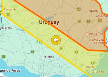 Aiguá y Los Talas continúan bajo advertencia amarilla por tormentas fuertes y lluvias