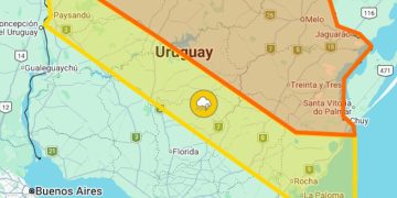 Aiguá y Los Talas continúan bajo advertencia amarilla por tormentas fuertes y lluvias
