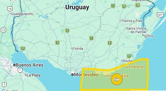 Alerta amarilla por vientos fuertes para Maldonado en la tarde de hoy