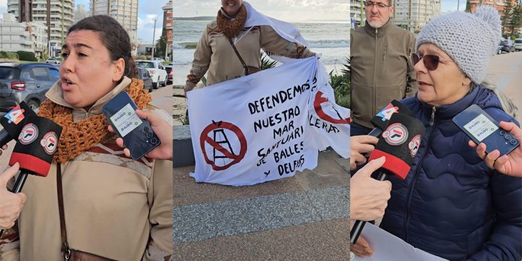 Movimiento Amigos del Océano y Mar libre de Petroleras protestaron hoy y no descartan ir a tribunales internacionales