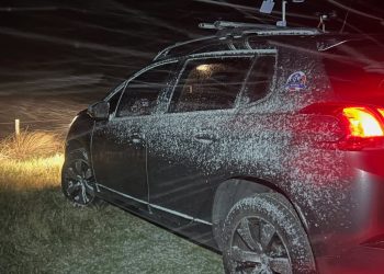 Una intensa nevada sorprendió a Maldonado en el Cerro Catedral