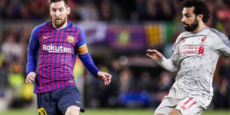 Lionel Messi y Mohamed Salah se enfrentan hoy por tercera vez en sus carreras