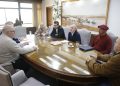 Apertura al diálogo y mano tendida; Abella recibió a bancada colorada