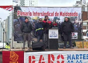 Paro general parcial y movilización en Maldonado: el SUNCA denuncia nuevos envíos al seguro de desempleo en obras vinculadas a Cipriani