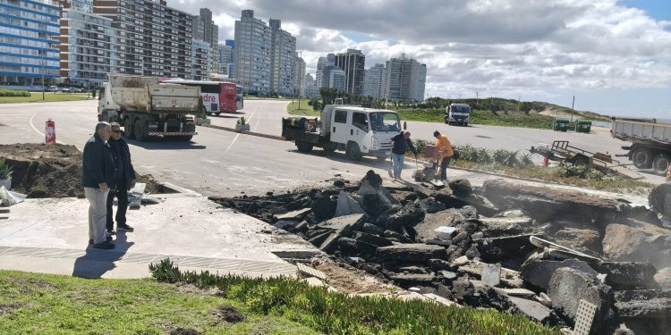 Punta del Este avanza con obras en la Rambla, Plaza Artigas y reparación de veredas