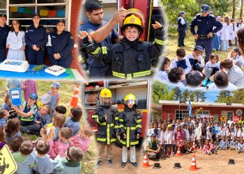 La Escuela Nº 89 acercó a sus alumnos al trabajo de Policía, Bomberos, Tránsito y el CCU