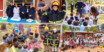 La Escuela Nº 89 acercó a sus alumnos al trabajo de Policía, Bomberos, Tránsito y el CCU